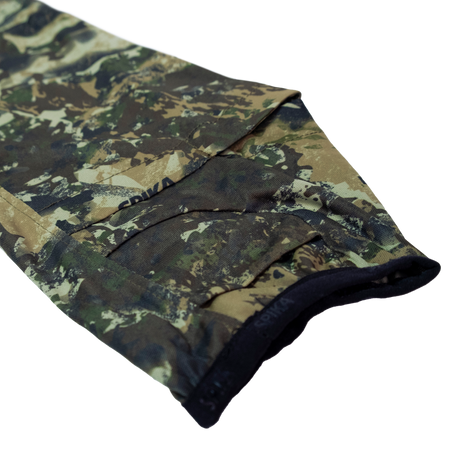 Spika Bandit women's Biarri Camo hoodie close-up of the sleeve cuff with thumb loop opening