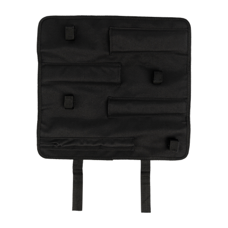 Spika Fieldcraft Cervitaur knife roll empty and laid open, showing blade sleeves and retaining straps