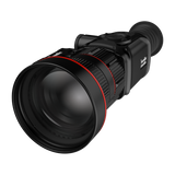 ThermTec Vidar-LRF 660L 2.0 thermal compact scope, low front three-quarter view of the wide objective lens