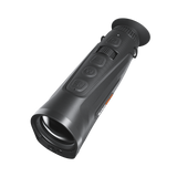 ThermTec Cyclops 335L 3.0 thermal monocular, elevated front view of objective lens and control buttons