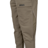 Spika Recon men's pants in Tan, close-up of zipped side leg vent with mesh lining