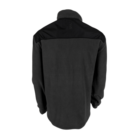 Spika Perisher men's fleece half-zip in Slate, back view with black shoulder panel