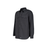 Spika GO Work men's long sleeve shirt in Ink, three-quarter view of front and sleeve