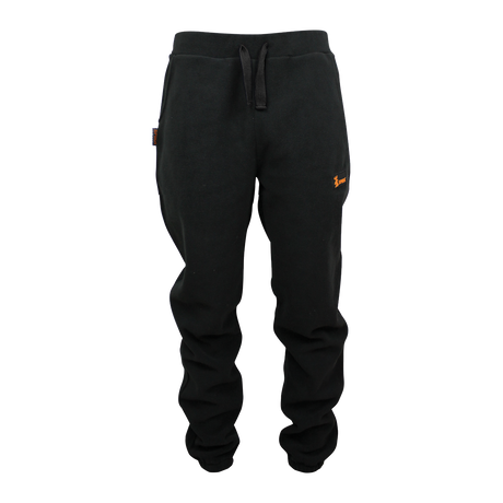 Spika kids black fleece track pants with drawstring waist from the 5 Piece Box Pack, front view