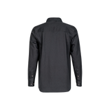 Spika GO Work men's long sleeve shirt in Ink, back view with yoke and buttoned cuffs