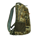 Spika Drover II Hydro Pack 15L in Biarri Camo, three-quarter front view with side mesh pocket and Spika logo