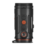 ThermTec Hunt Pro 335 thermal clip-on, top-down view of buttons and rotary dial