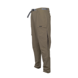 Spika Recon men's hunting pants in Tan, side-angle view with leg vent and cargo pocket