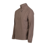 Spika Campside men's Chocolate fleece top, three-quarter view showing the half zip and chest pocket