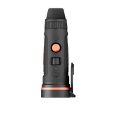 ThermTec Wild 650L Pro thermal monocular, top view of controls from the eyepiece end