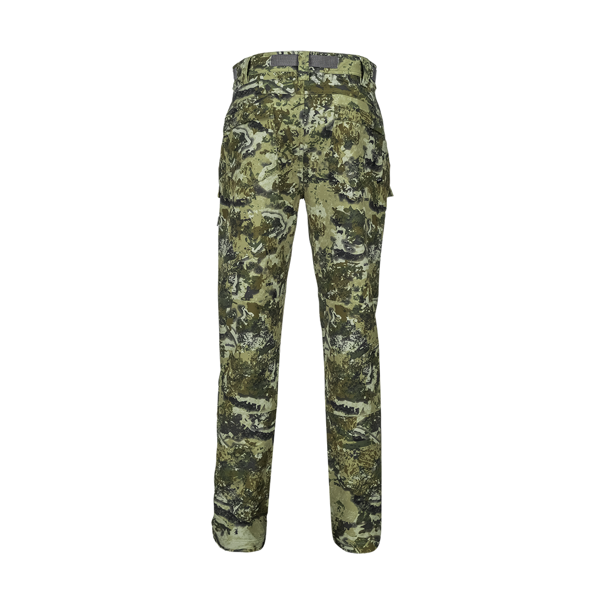 Spika Recon men's hunting pants in Biarri Camo, back view showing rear pockets