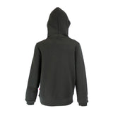 Spika GO Classic girls' hoodie in black, back view of plain back and hood with pink side tab