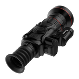 ThermTec Vidar-LRF 660L 2.0 thermal compact scope, rear three-quarter view of eyecup, battery cover and rangefinder
