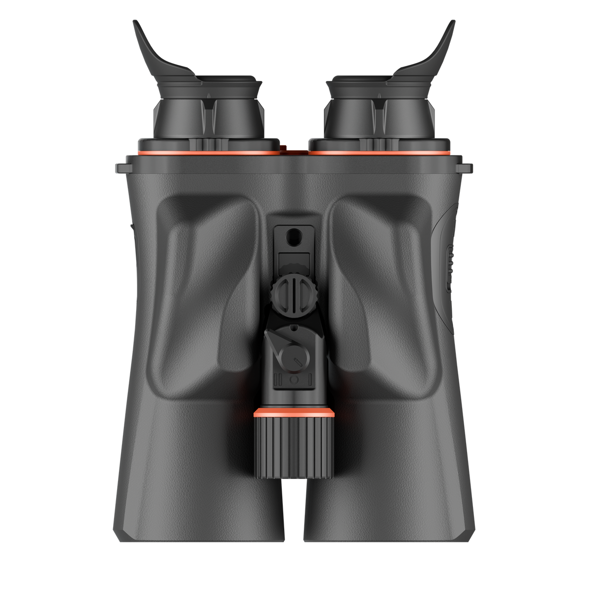 ThermTec Ventus 635L multi-spectrum binoculars, underside view of tripod mount and battery compartment