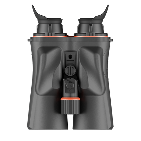 ThermTec Ventus 635L multi-spectrum binoculars, underside view of tripod mount and battery compartment