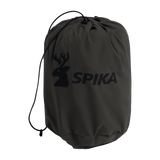 Spika Reign women's pants packed into the olive drawstring stuff sack with Spika deer logo