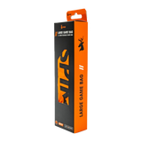Spika Drover large game bag in retail packaging, black and orange box with Spika branding