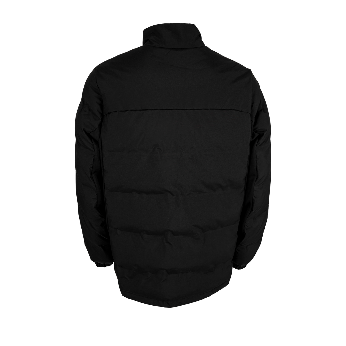 Spika GO Chase X men's jacket in black, back view showing quilted panels and stand collar