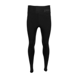 Spika GO Ember women's leggings in black, front view with high waistband and tonal SPIKA logo