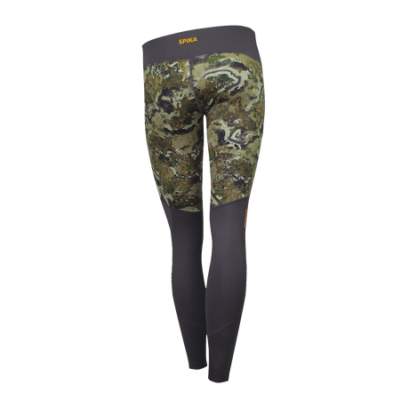 Spika Echo women's activewear pants in Biarri Camo, rear view of the high waistband and calves