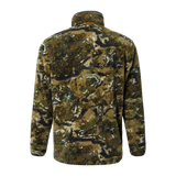 Spika Basecamp men's Biarri Camo fleece jumper, back view with orange logo at the collar