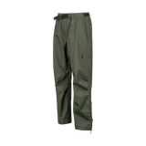 Spika Scout men's pull-on pants in Olive, three-quarter view with stag logo and ankle zips