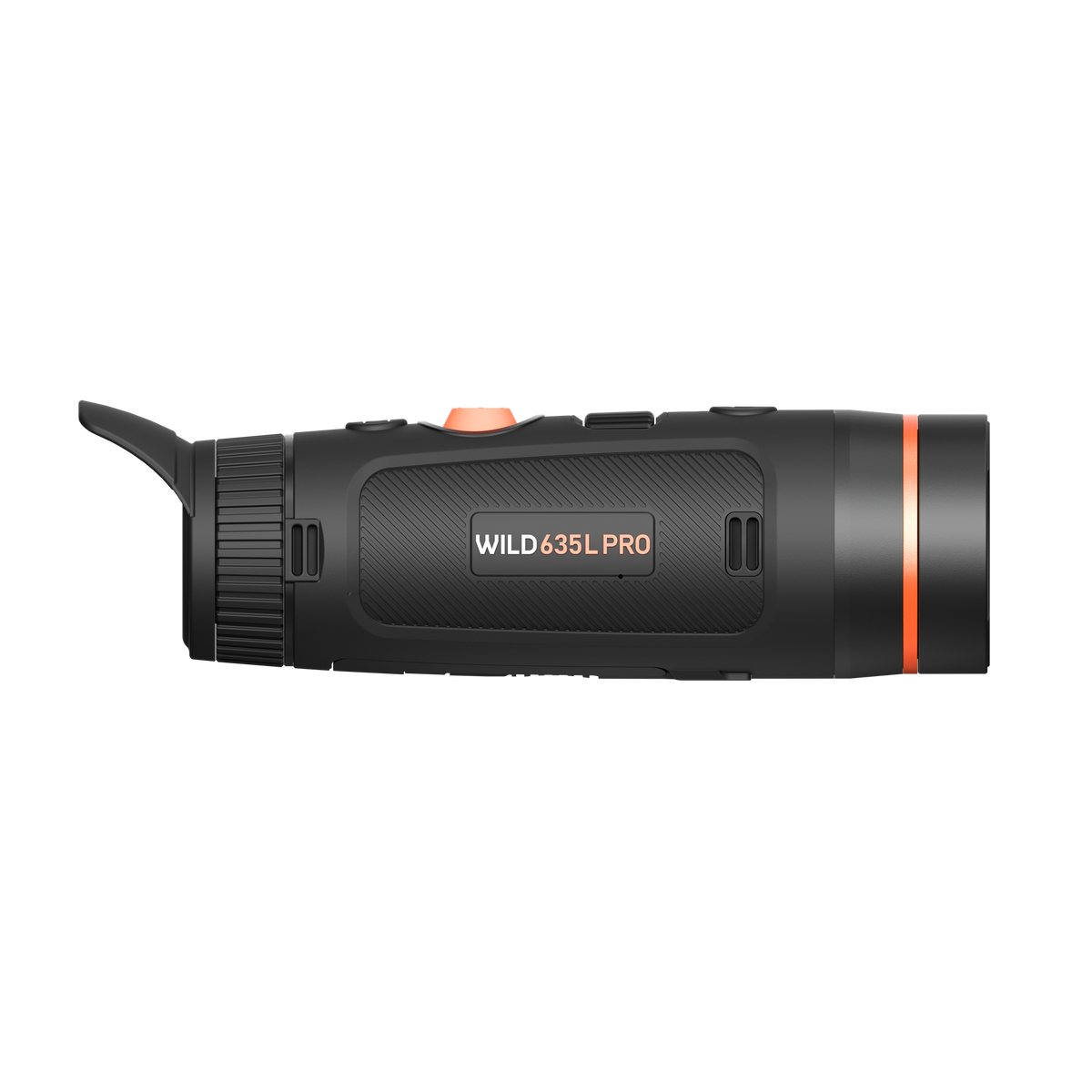ThermTec Wild 635L Pro thermal monocular, side profile showing the Wild 635L Pro model badge