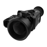 ThermTec Vidar-LRF 650L 2.0 thermal compact scope, low front view of large objective lens and focus knob