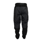 Spika Paperbark men's hybrid fleece pants in Black, back view with reinforced seat and knees