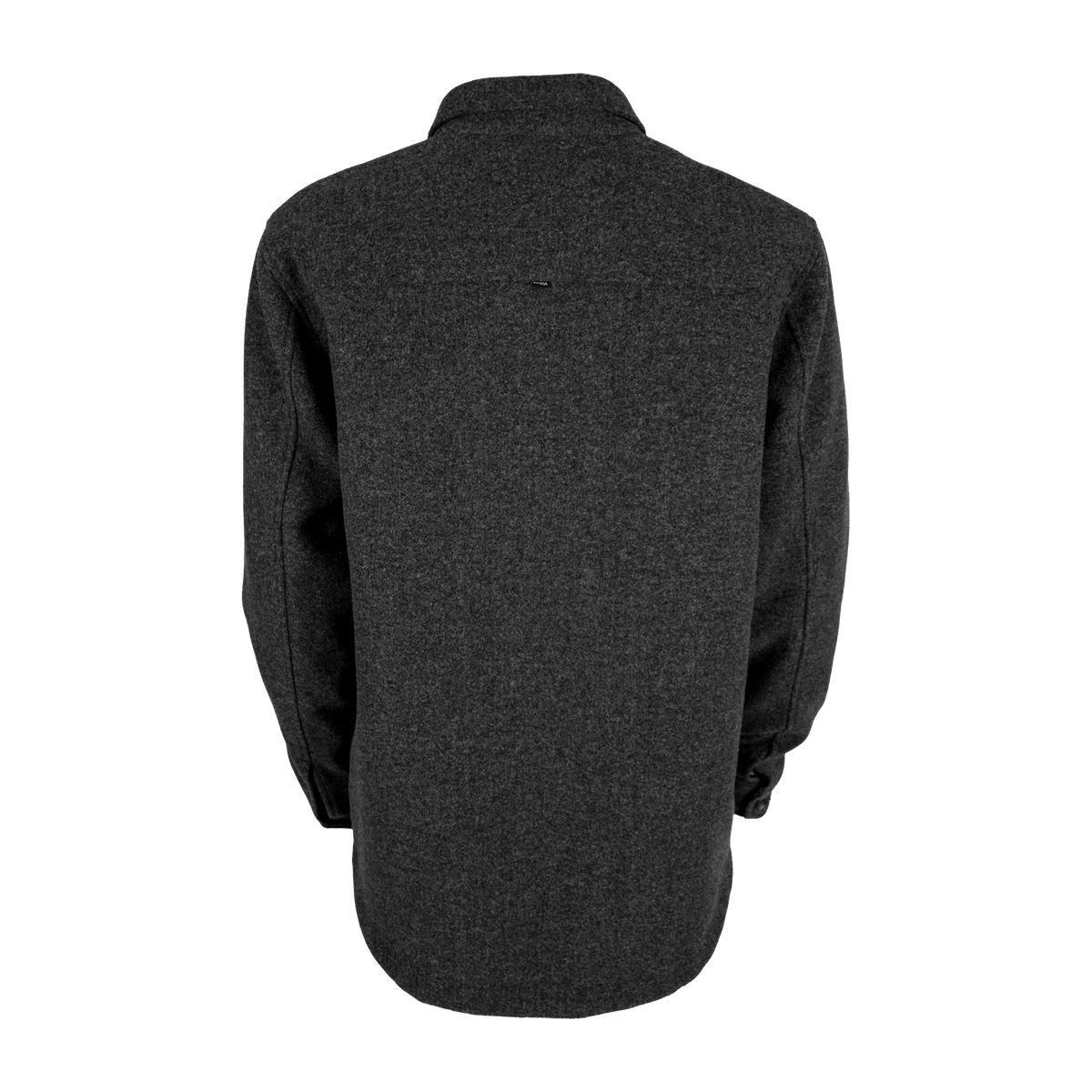 Spika GO Civvy men's shirt jacket in slate, back view showing yoke seam and button cuffs