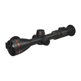 ThermTec Oryx 650L thermal tube scope, three-quarter view from objective end with lens cap open