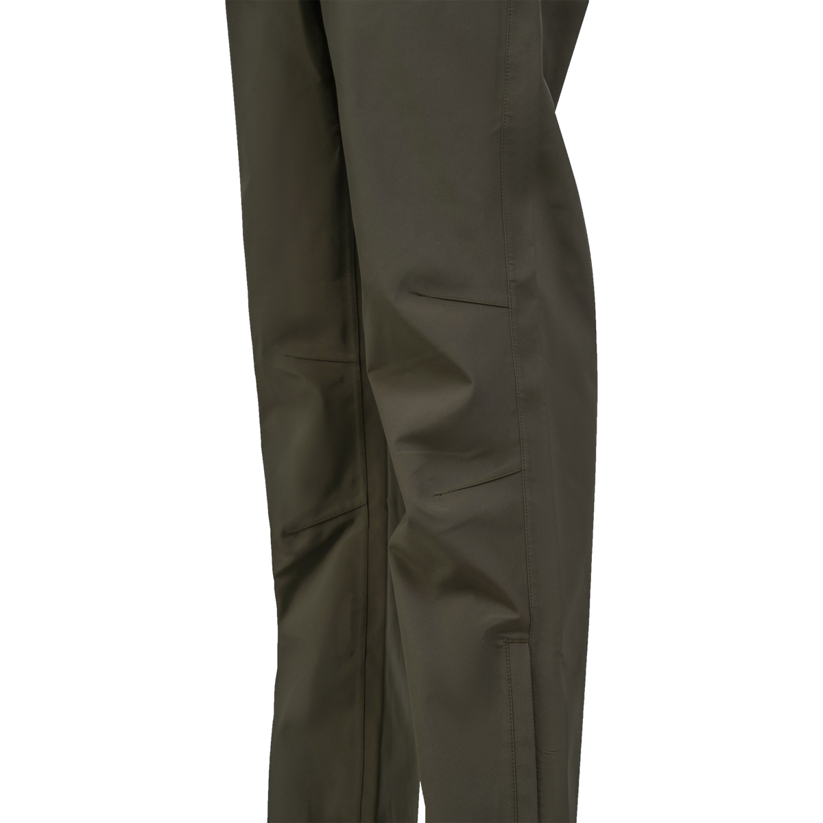 Spika Reign women's pants in Olive Summit, close-up of the articulated knee seams