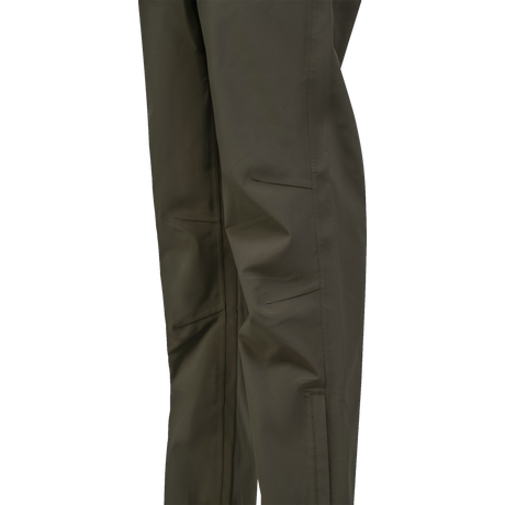 Spika Reign women's pants in Olive Summit, close-up of the articulated knee seams