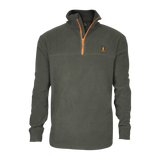 Spika kids olive quarter-zip fleece jumper with orange zip from the 5 Piece Box Pack, front view