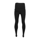 Spika GO Ember women's leggings in black, back view with high waistband and side pockets