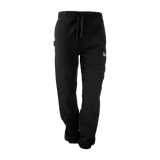 Spika men's black fleece track pants with drawstring and embroidered logo from the 6 Piece Box Pack