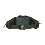 Spika Drover II Waist Pack in Olive Summit, rear view of padded mesh back panel and buckle waist belt