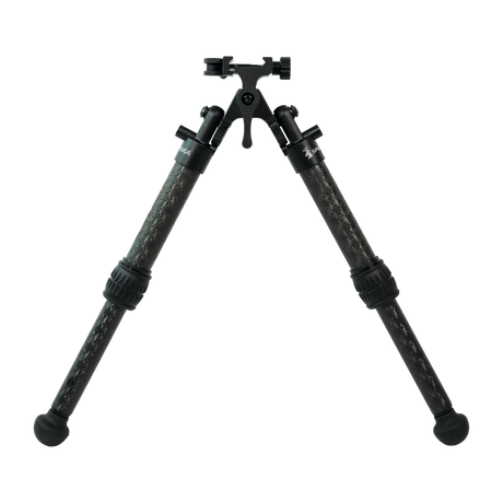 Spika Velocity Carbon Bipod 7-10in with legs extended, front view