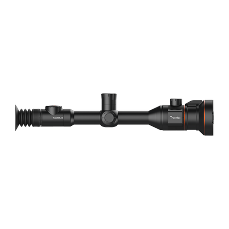ThermTec Ares-LRF 360L 2.0 thermal tube scope, left side profile showing ThermTec branding
