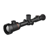 ThermTec Ares 650 2.0 thermal tube scope in black, low front three-quarter view of objective lens
