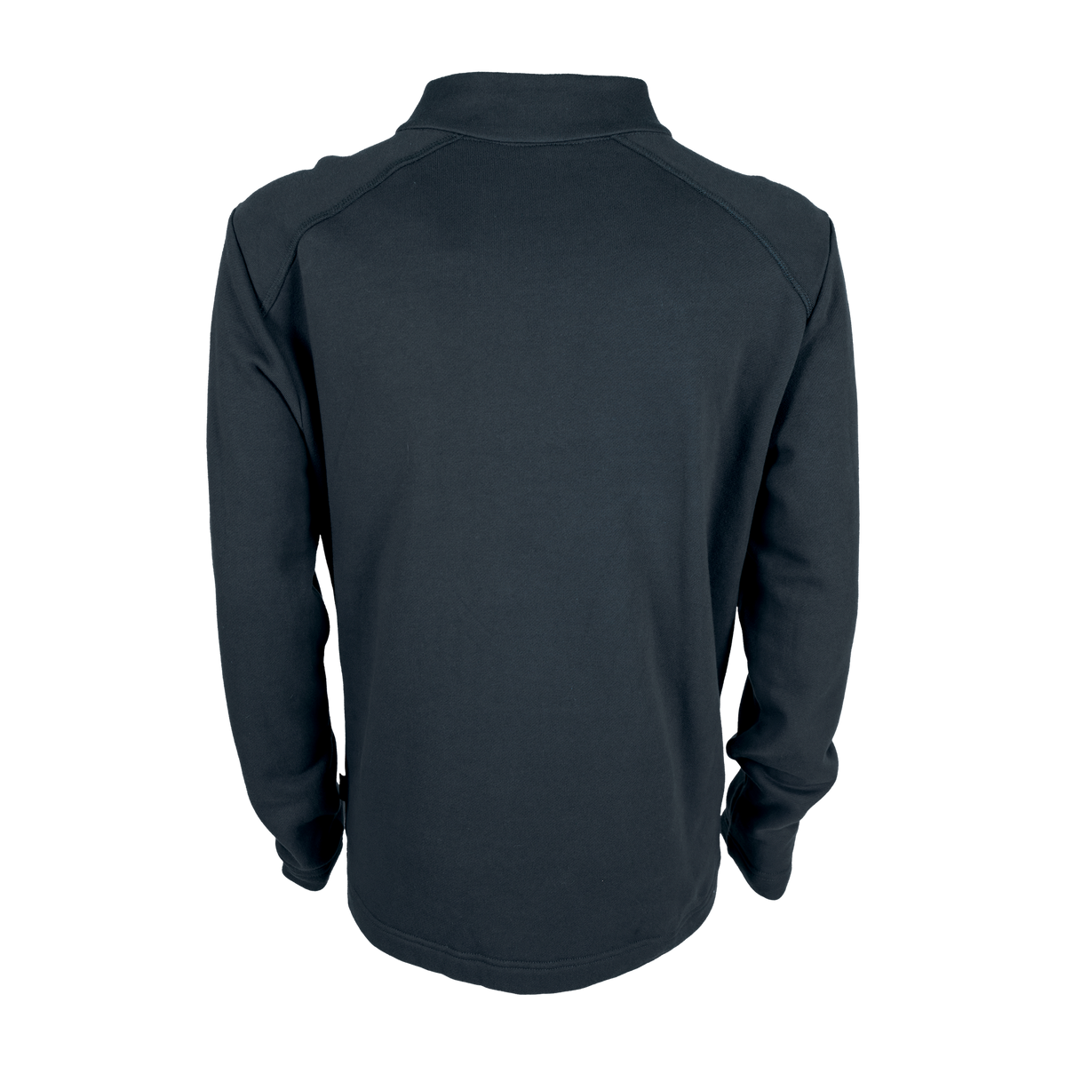Spika GO Belay men's quarter-zip jumper in slate, back view showing collar and raglan sleeves