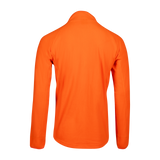 Spika Campside men's Blaze Orange fleece top, back view with raglan sleeves