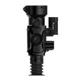 ThermTec Vidar-LRF 650L 2.0 thermal compact scope, top-down view with lens cap, controls and rangefinder