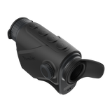 ThermTec Cyclone 325 thermal monocular, elevated rear view of buttons, eyecup and focus dial