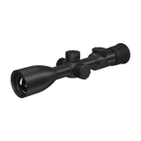 ThermTec IBEX 335L thermal tube scope, front three-quarter view of objective bell and turrets