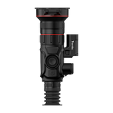 ThermTec Vidar-LRF 660L 2.0 thermal compact scope, top-down view of controls, focus ring and rangefinder unit