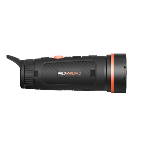 ThermTec Wild 650L Pro thermal monocular, side profile showing the Wild 650L Pro model badge