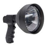 Spika Trigger Light 3000 lumen spotlight in black, angled view of the reflector head and trigger grip