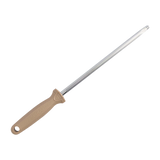 Spika Fieldcraft Cervitaur sharpening steel, reverse view of the honing rod and tan grip handle