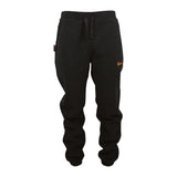 Spika men's black fleece track pants with drawstring waist from the 5 Piece Box Pack, front view